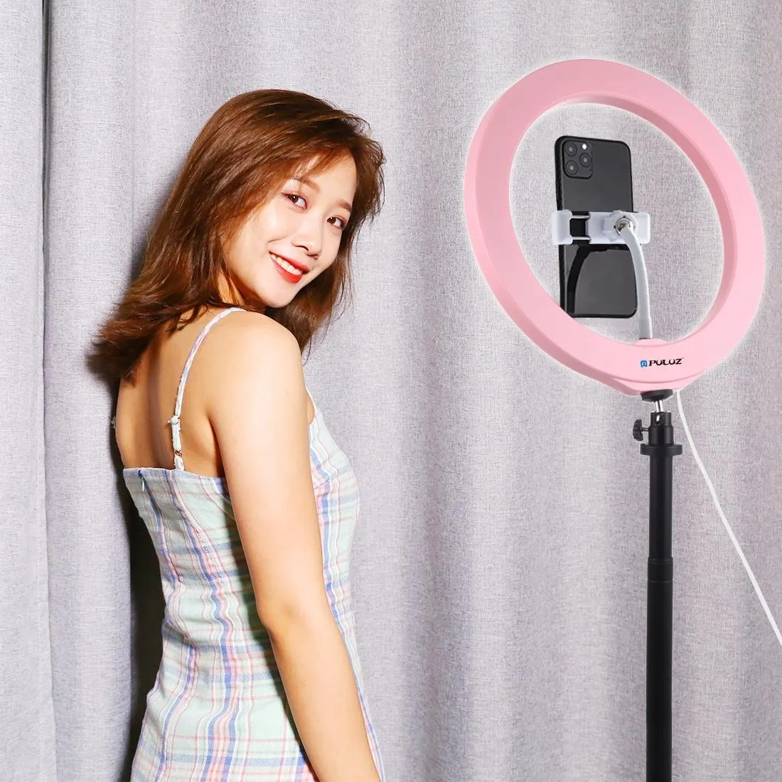 26cm Dimmable Led Ring Light with Tripod and Phone Clamp