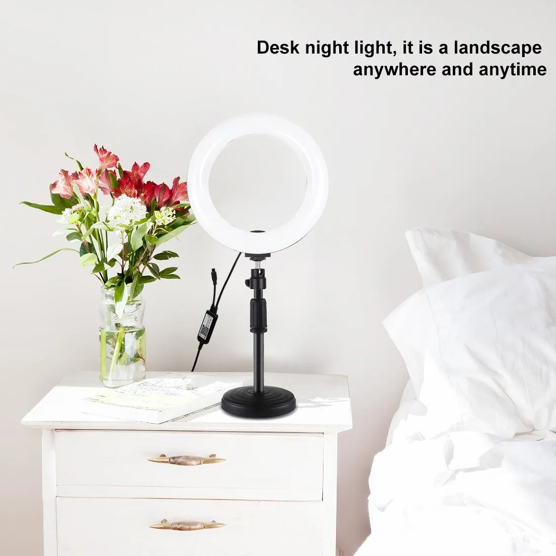 7.9 Rgbw Led Ring Light with Dual Colour Temperature and Phone Clamp