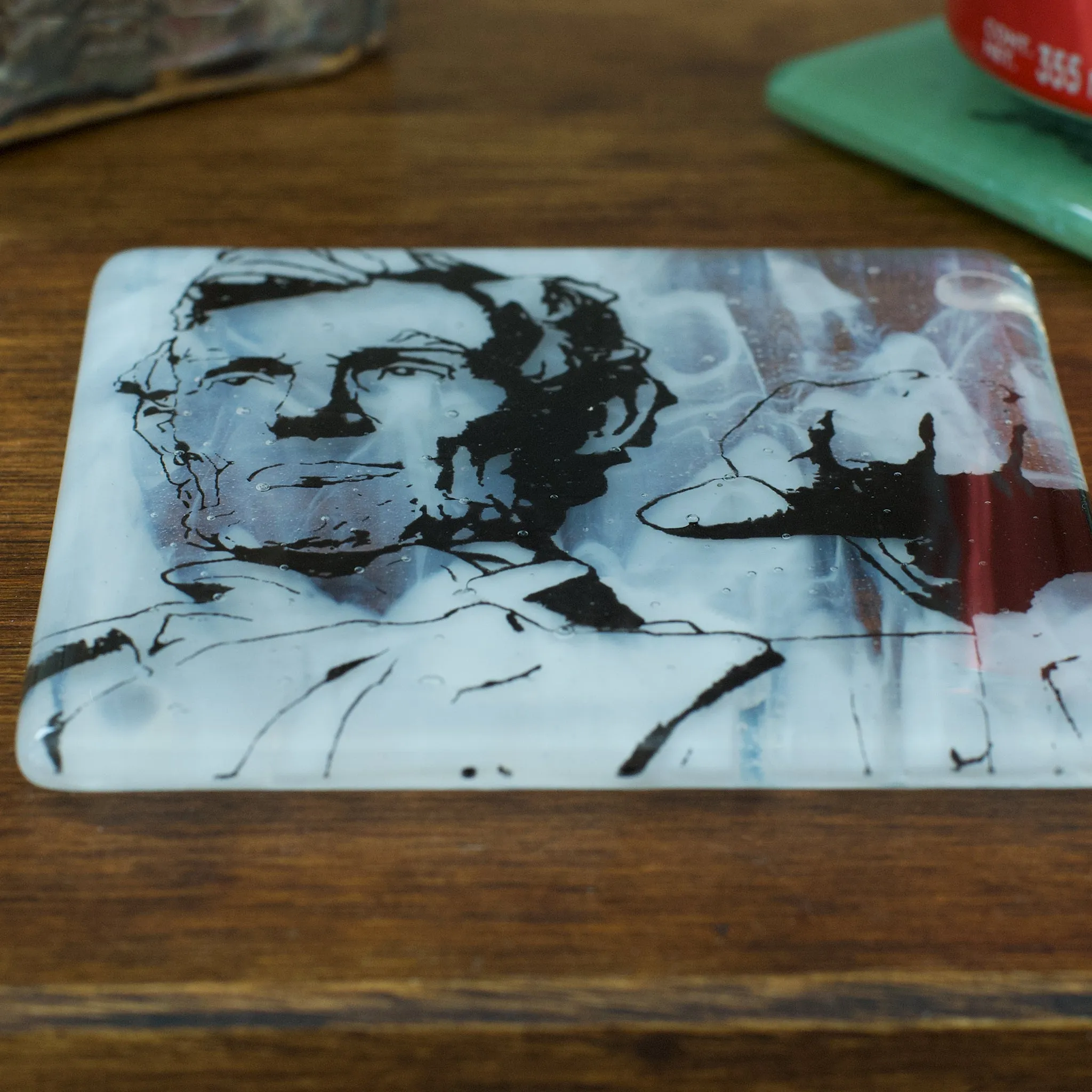 Abraham Lincoln Fused Glass Coaster