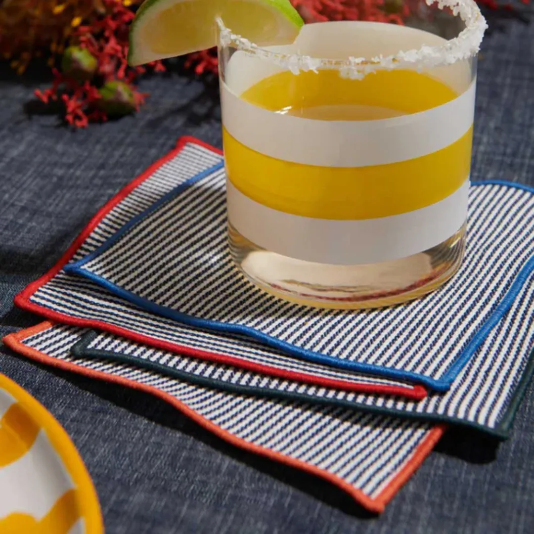 Americana Stripe Cocktail Napkins (Set of 4)
