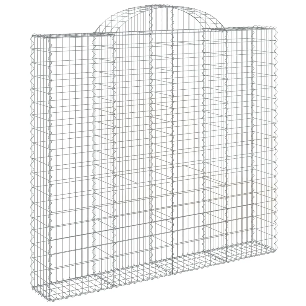 Arched Gabion Basket 200x30x180/200 cm Galvanised Iron