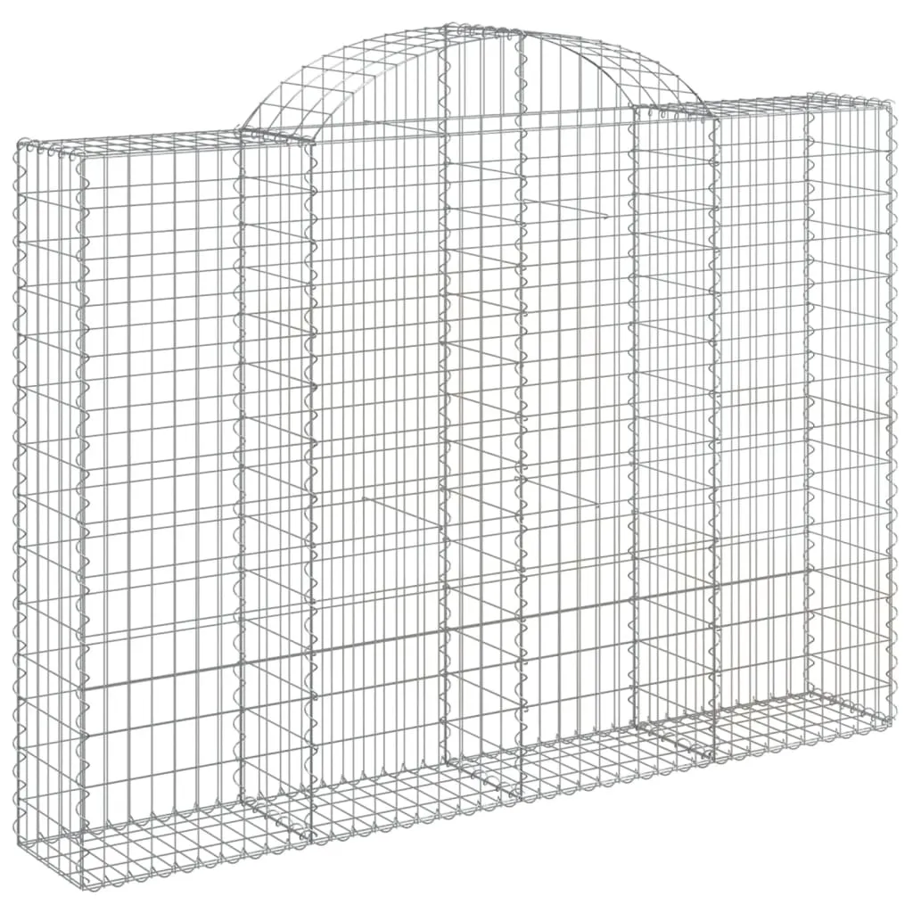 Arched Gabion Baskets 10 pcs 200x30x140/160 cm Galvanised Iron