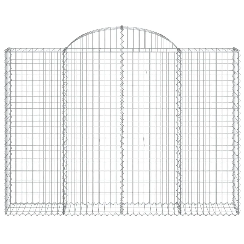 Arched Gabion Baskets 10 pcs 200x30x140/160 cm Galvanised Iron