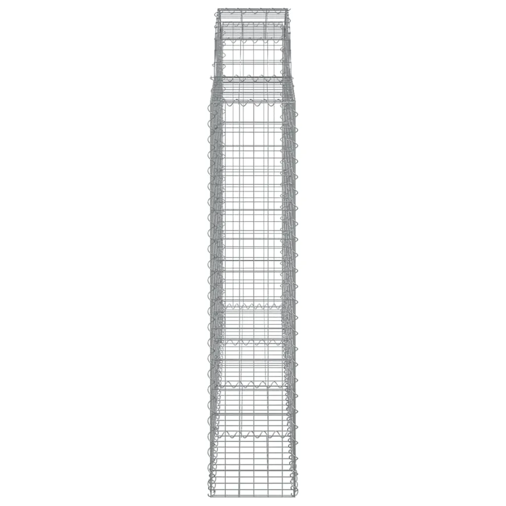 Arched Gabion Baskets 10 pcs 200x30x140/160 cm Galvanised Iron