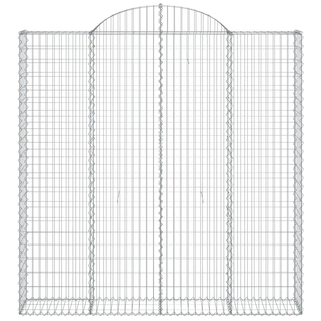 Arched Gabion Baskets 10 pcs 200x30x200/220 cm Galvanised Iron