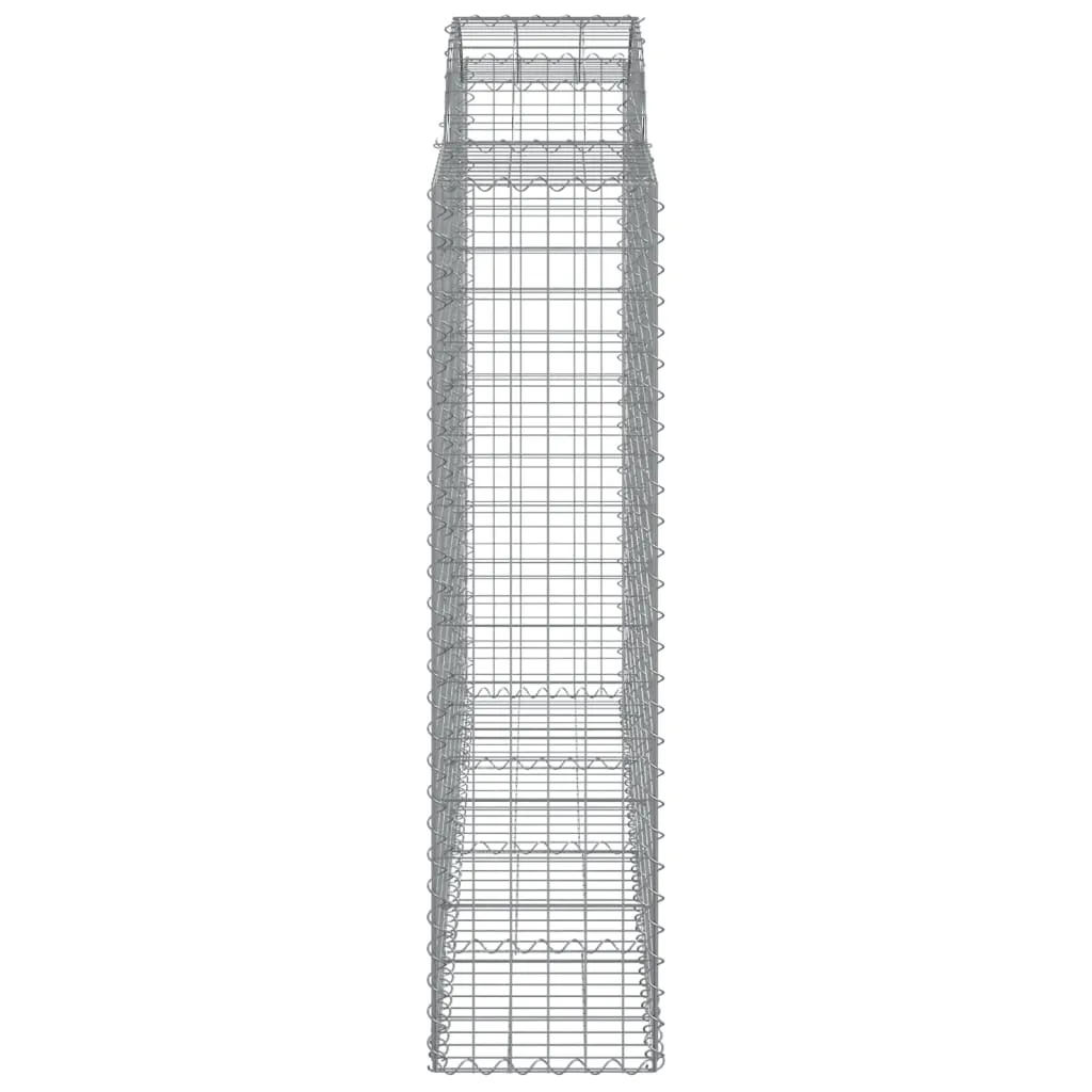 Arched Gabion Baskets 12 pcs 200x50x160/180 cm Galvanised Iron