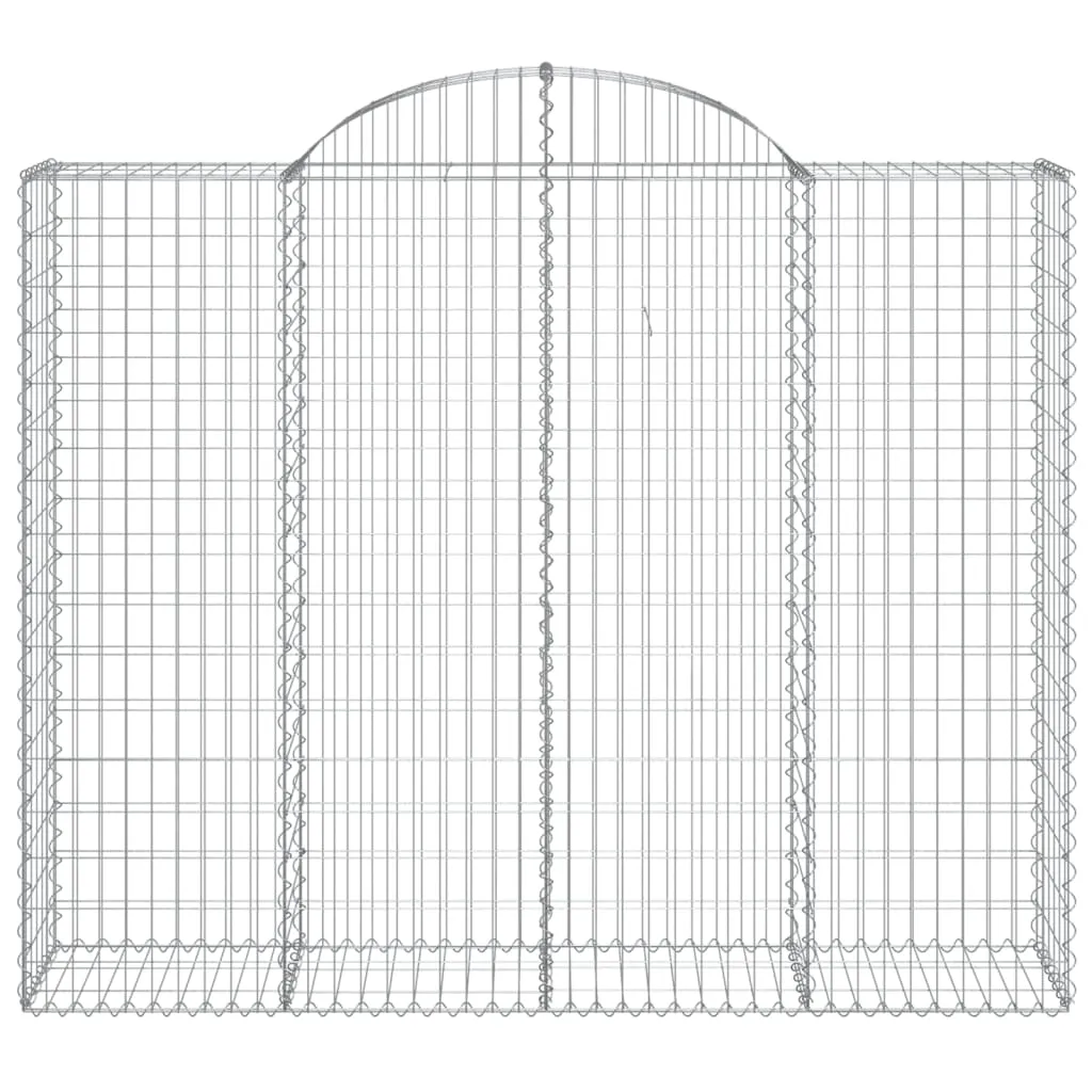 Arched Gabion Baskets 12 pcs 200x50x160/180 cm Galvanised Iron