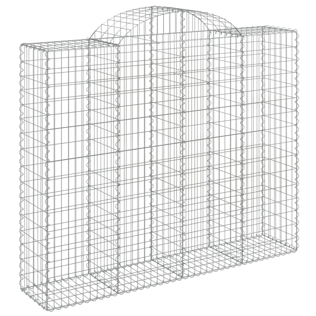 Arched Gabion Baskets 12 pcs 200x50x160/180 cm Galvanised Iron