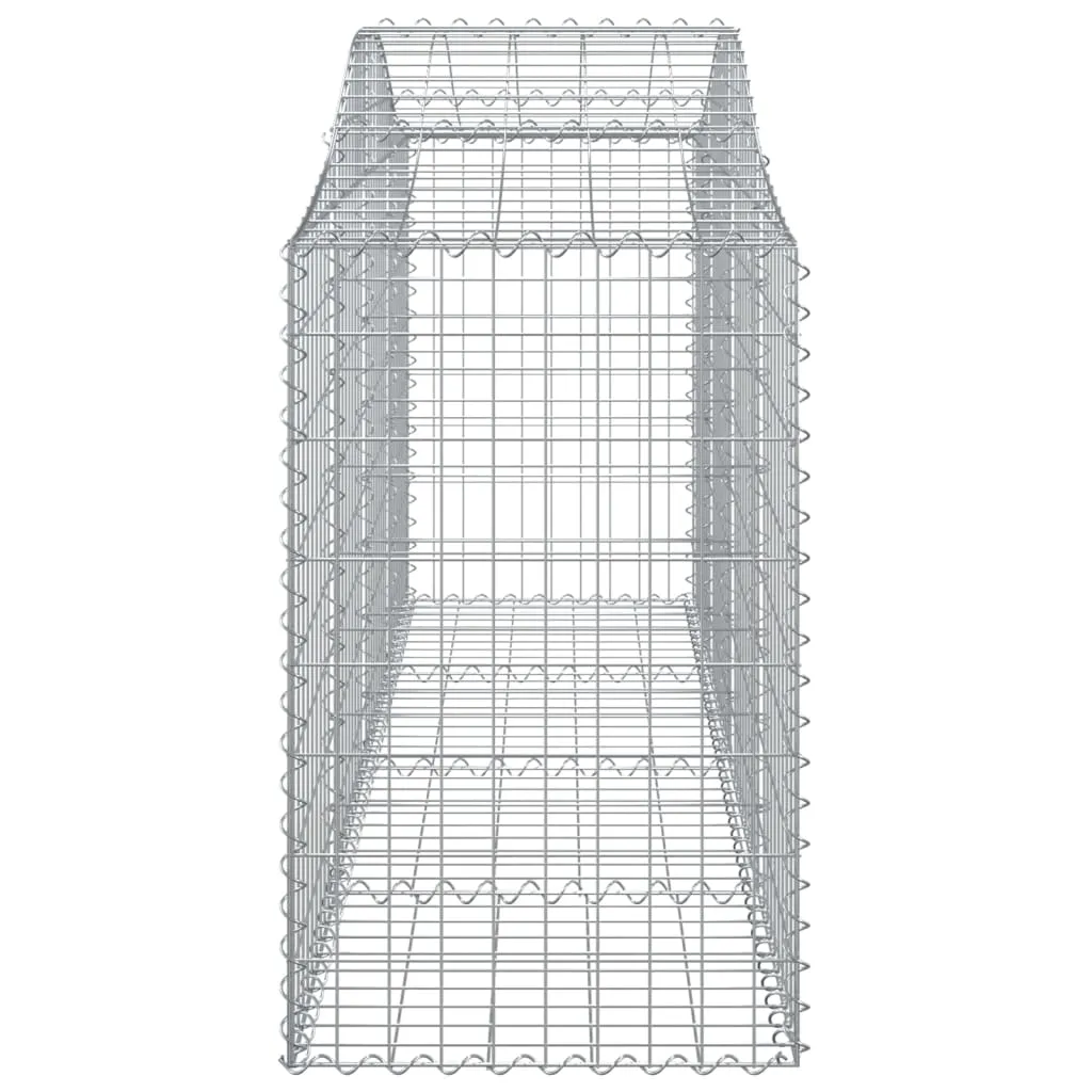 Arched Gabion Baskets 12 pcs 200x50x80/100 cm Galvanised Iron
