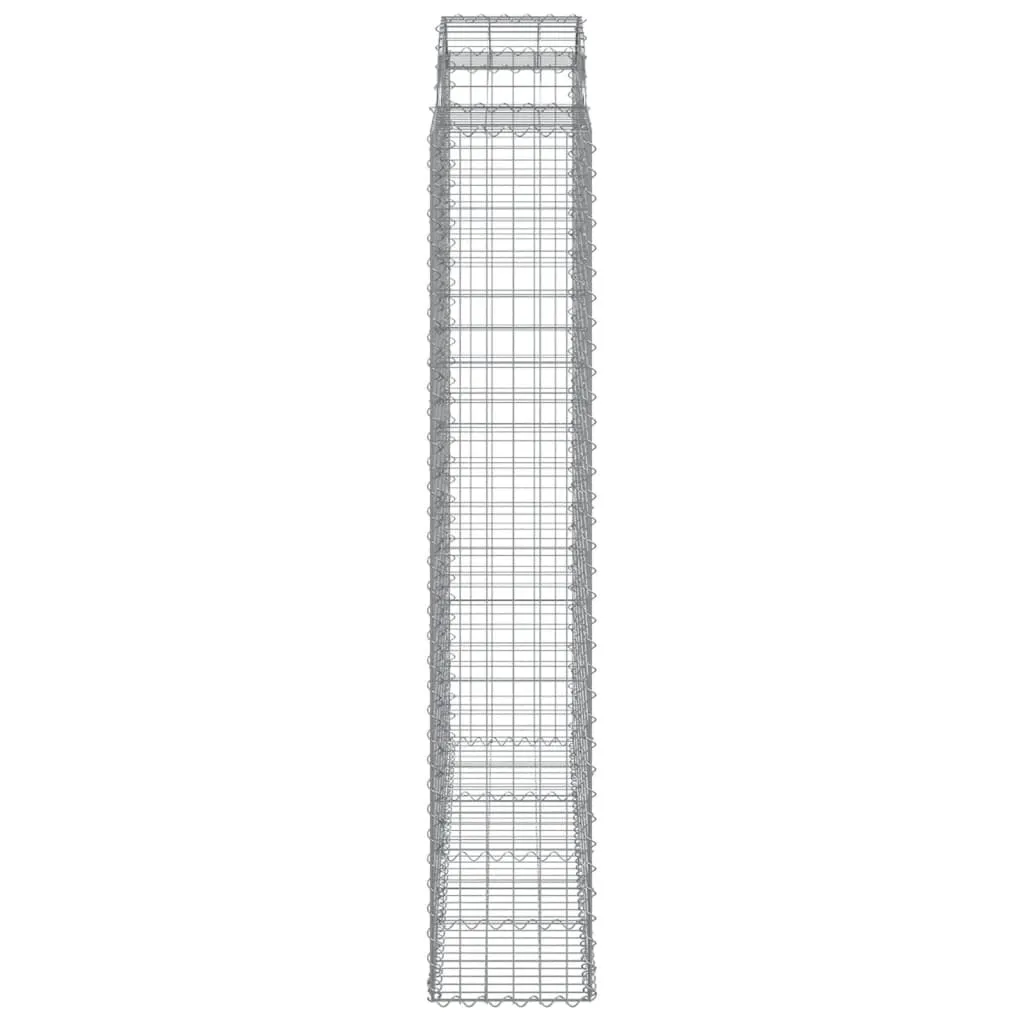 Arched Gabion Baskets 13 pcs 200x50x220/240 cm Galvanised Iron