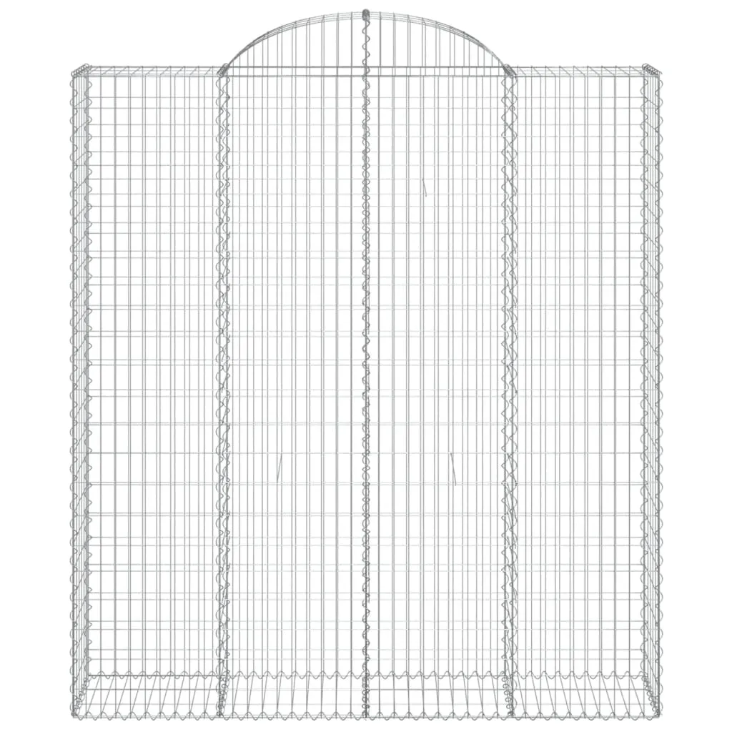 Arched Gabion Baskets 13 pcs 200x50x220/240 cm Galvanised Iron