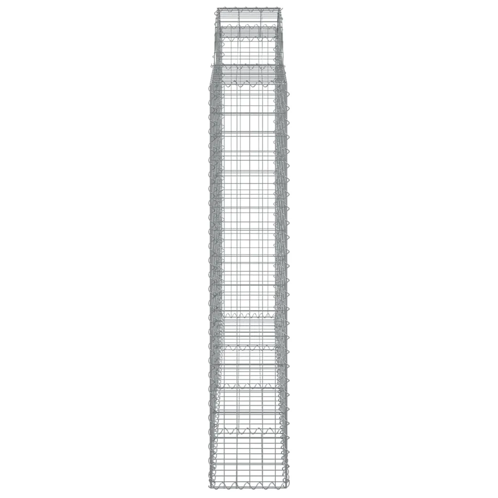 Arched Gabion Baskets 14 pcs 200x30x160/180 cm Galvanised Iron