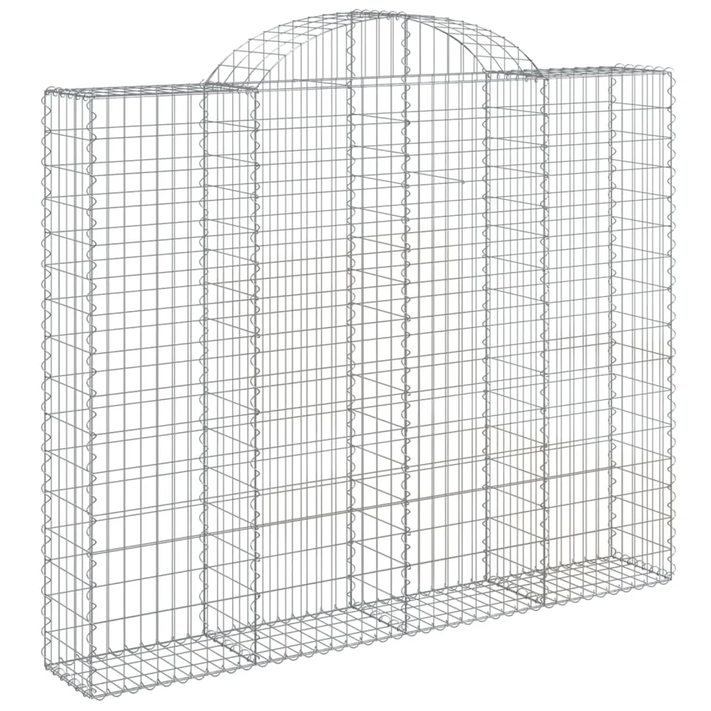 Arched Gabion Baskets 14 pcs 200x30x160/180 cm Galvanised Iron