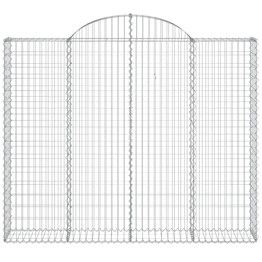 Arched Gabion Baskets 14 pcs 200x30x160/180 cm Galvanised Iron