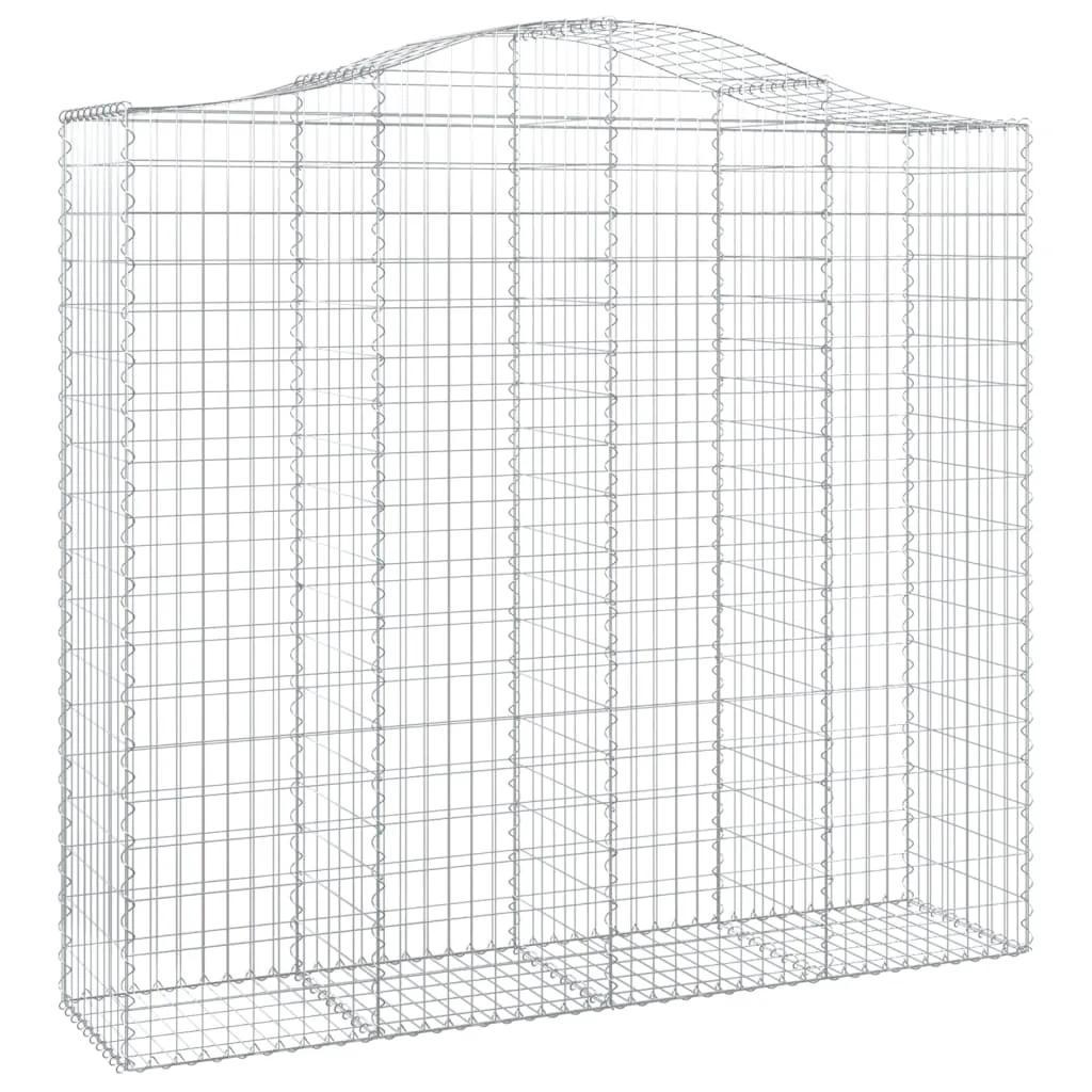 Arched Gabion Baskets 14 pcs 200x50x180/200 cm Galvanised Iron