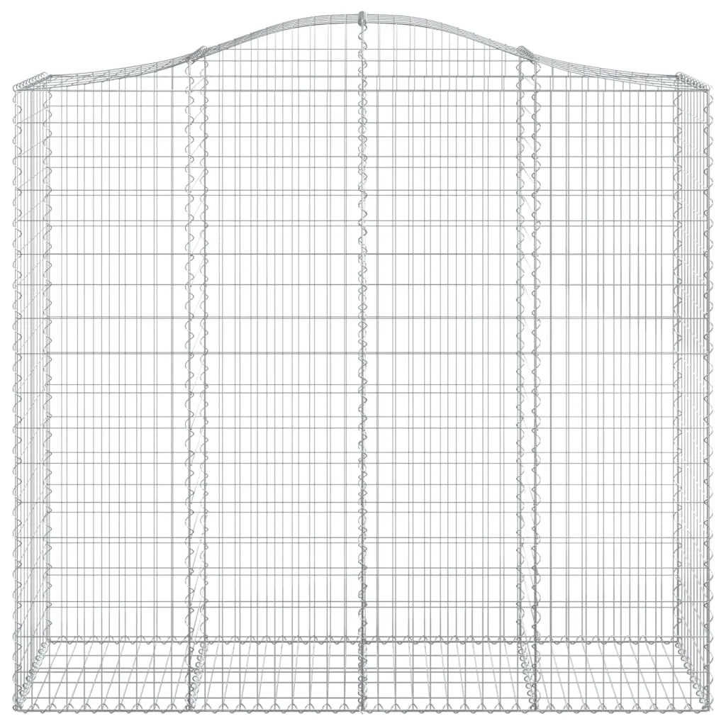 Arched Gabion Baskets 14 pcs 200x50x180/200 cm Galvanised Iron