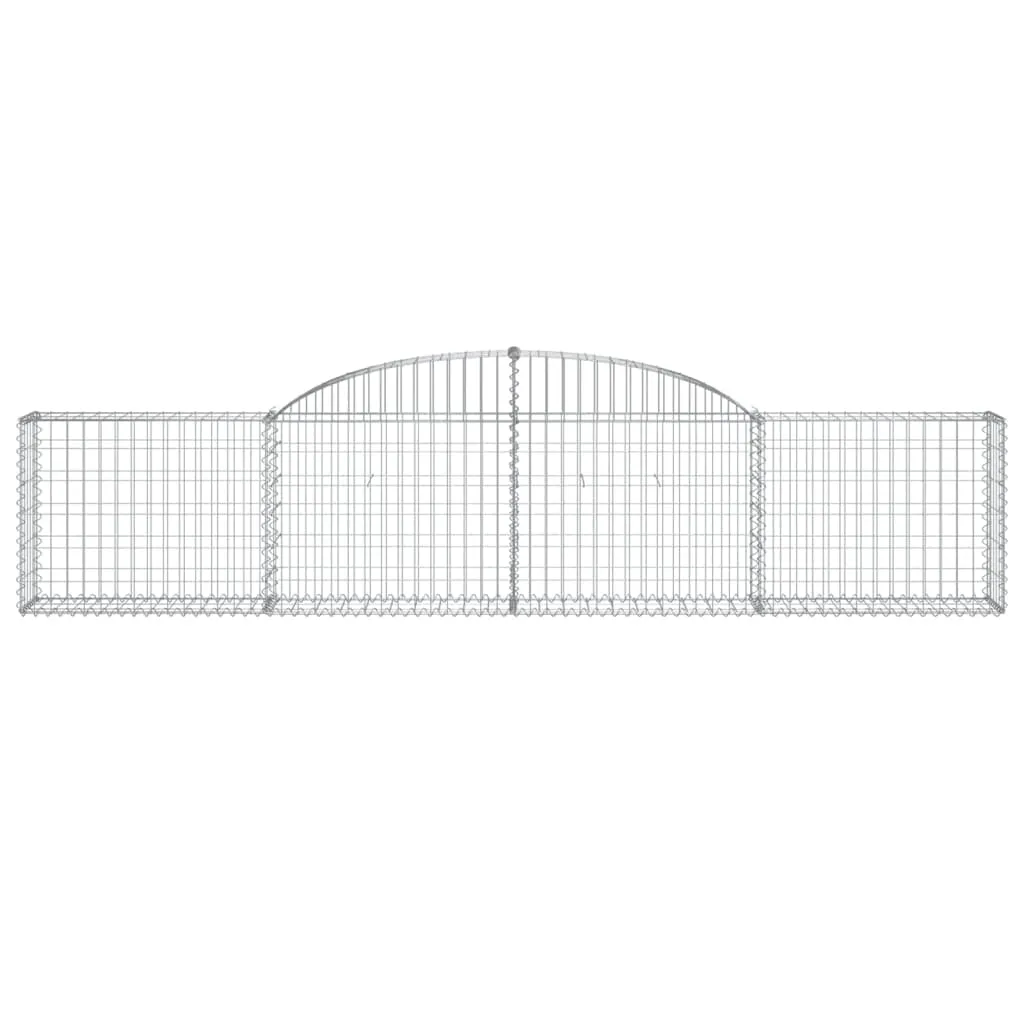 Arched Gabion Baskets 15 pcs 300x30x60/80 cm Galvanised Iron