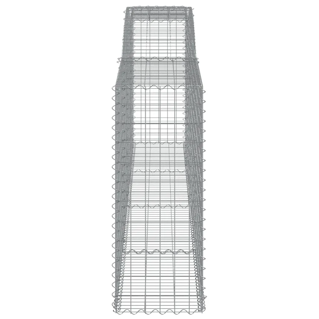 Arched Gabion Baskets 15 pcs 400x50x120/140 cm Galvanised Iron