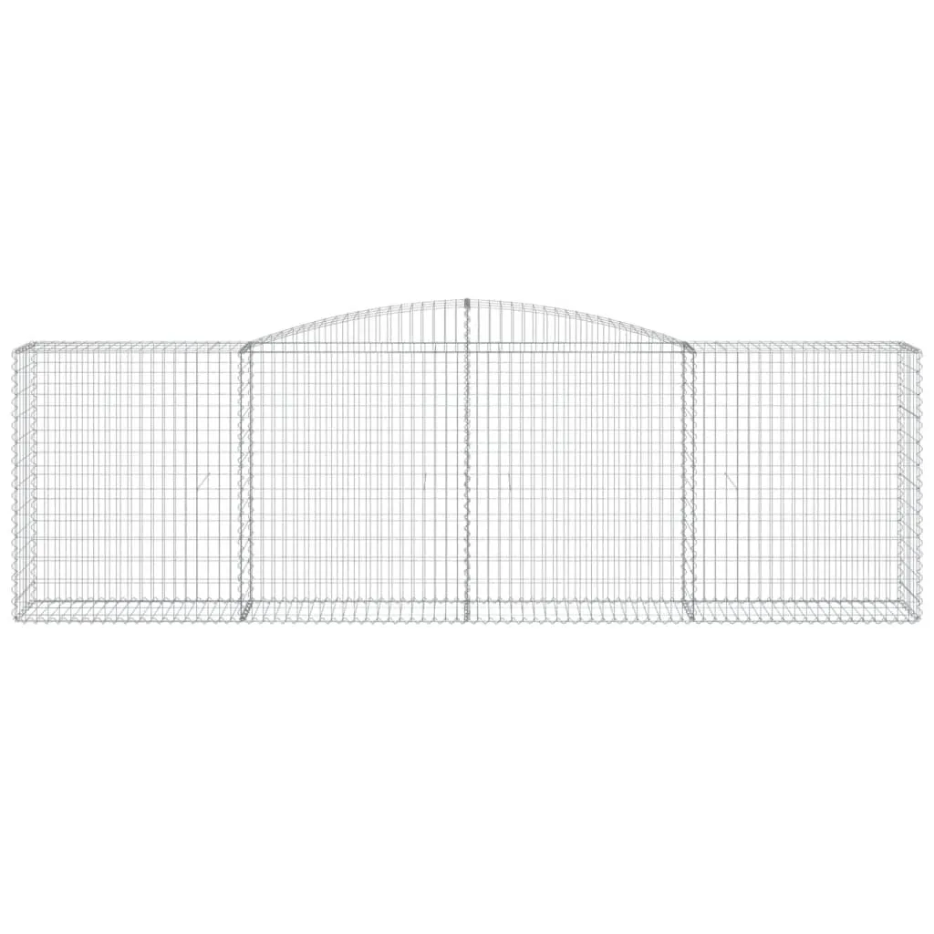 Arched Gabion Baskets 15 pcs 400x50x120/140 cm Galvanised Iron