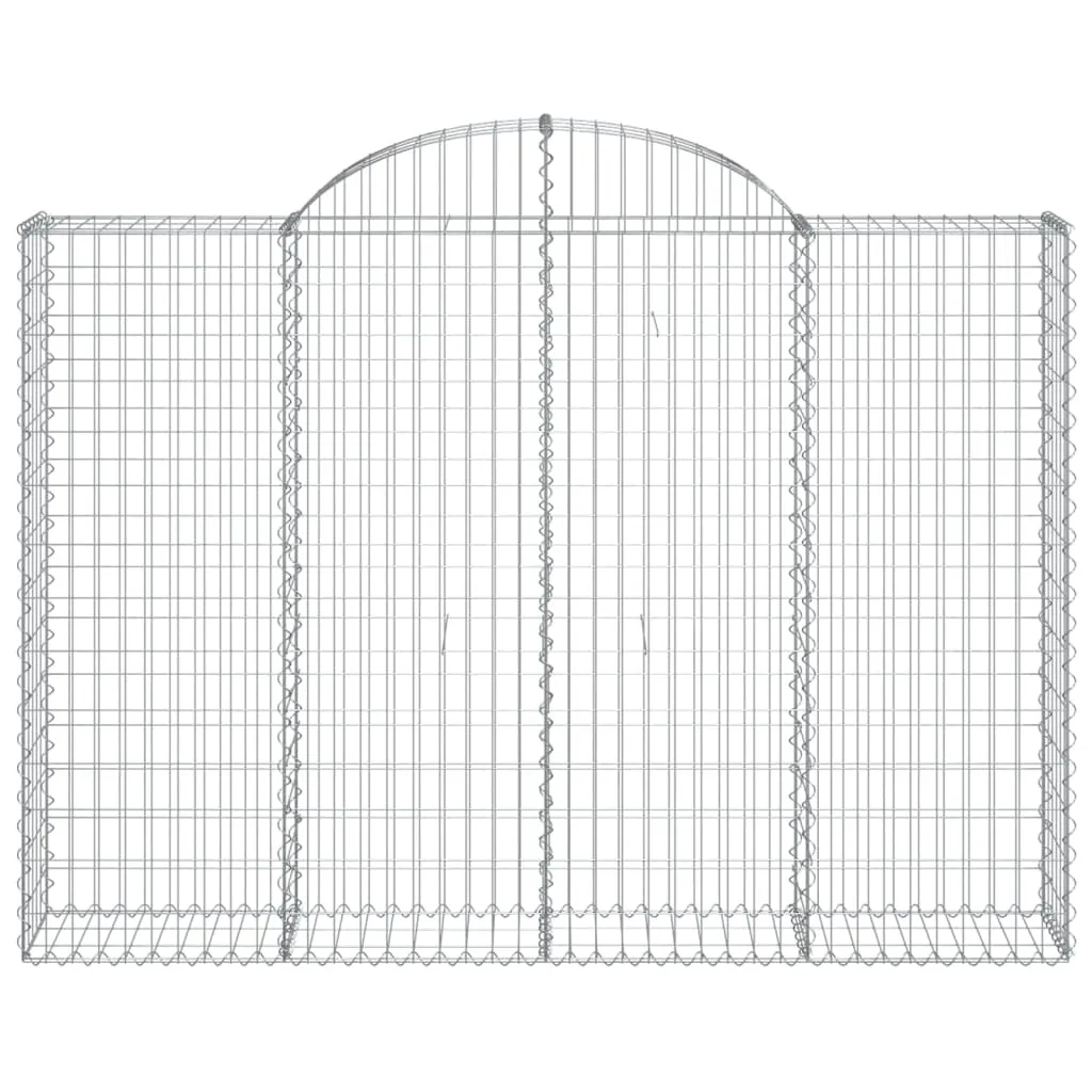 Arched Gabion Baskets 18 pcs 200x30x140/160 cm Galvanised Iron