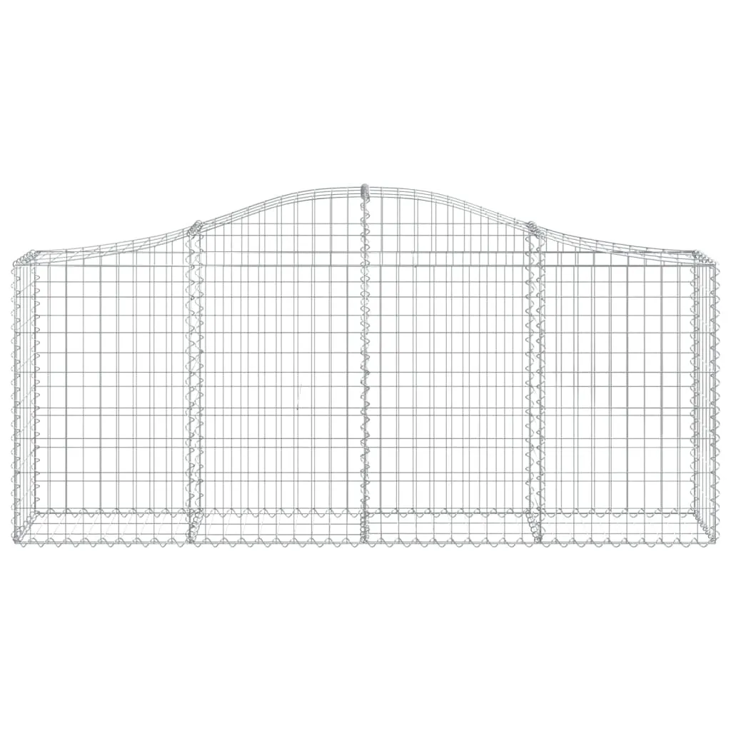Arched Gabion Baskets 20 pcs 200x30x80/100 cm Galvanised Iron