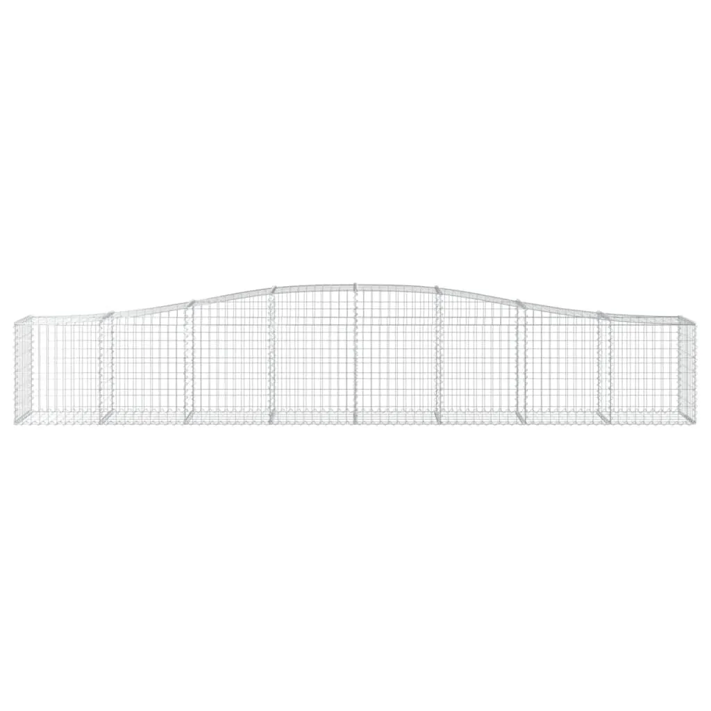 Arched Gabion Baskets 3 pcs 400x50x60/80 cm Galvanised Iron