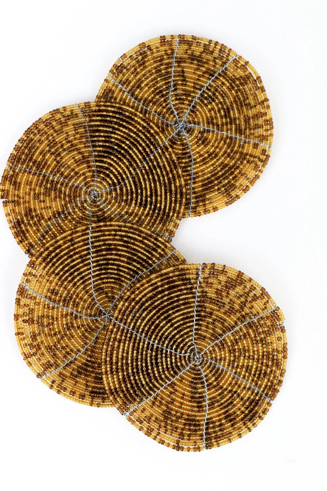 Beaded Coasters Set of 4