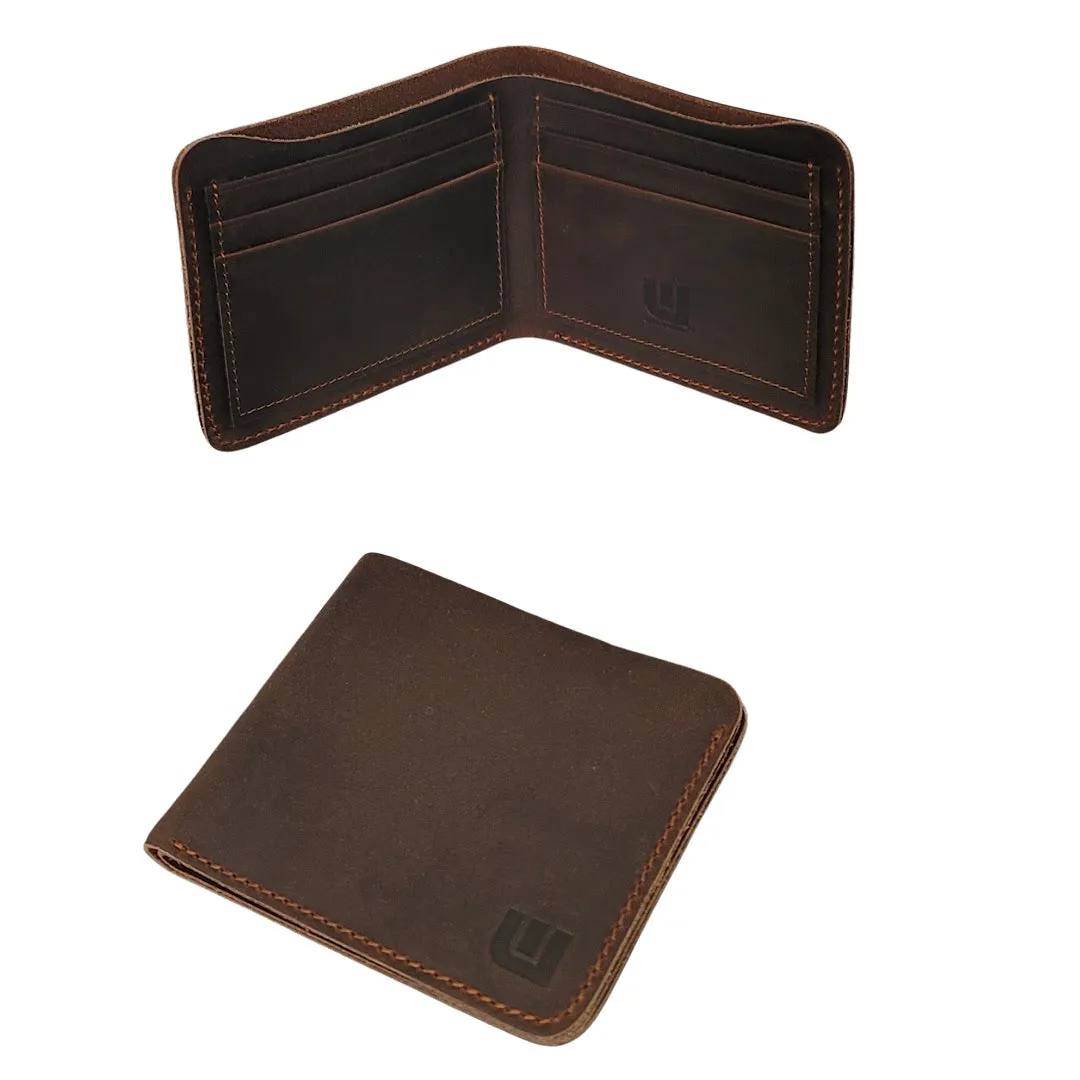 Bifold Wallet in Crazy Horse Leather - CW2