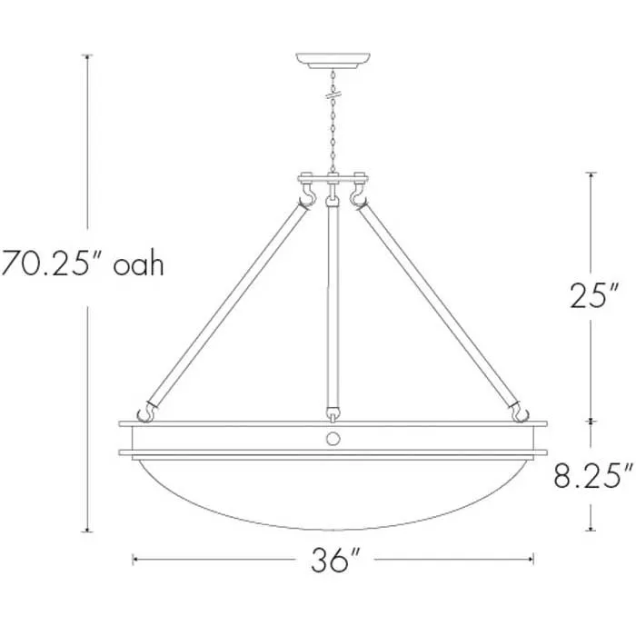 Compass 9925-36-SM Indoor/Outdoor Stem Mount Pendant By Ultralights Lighting