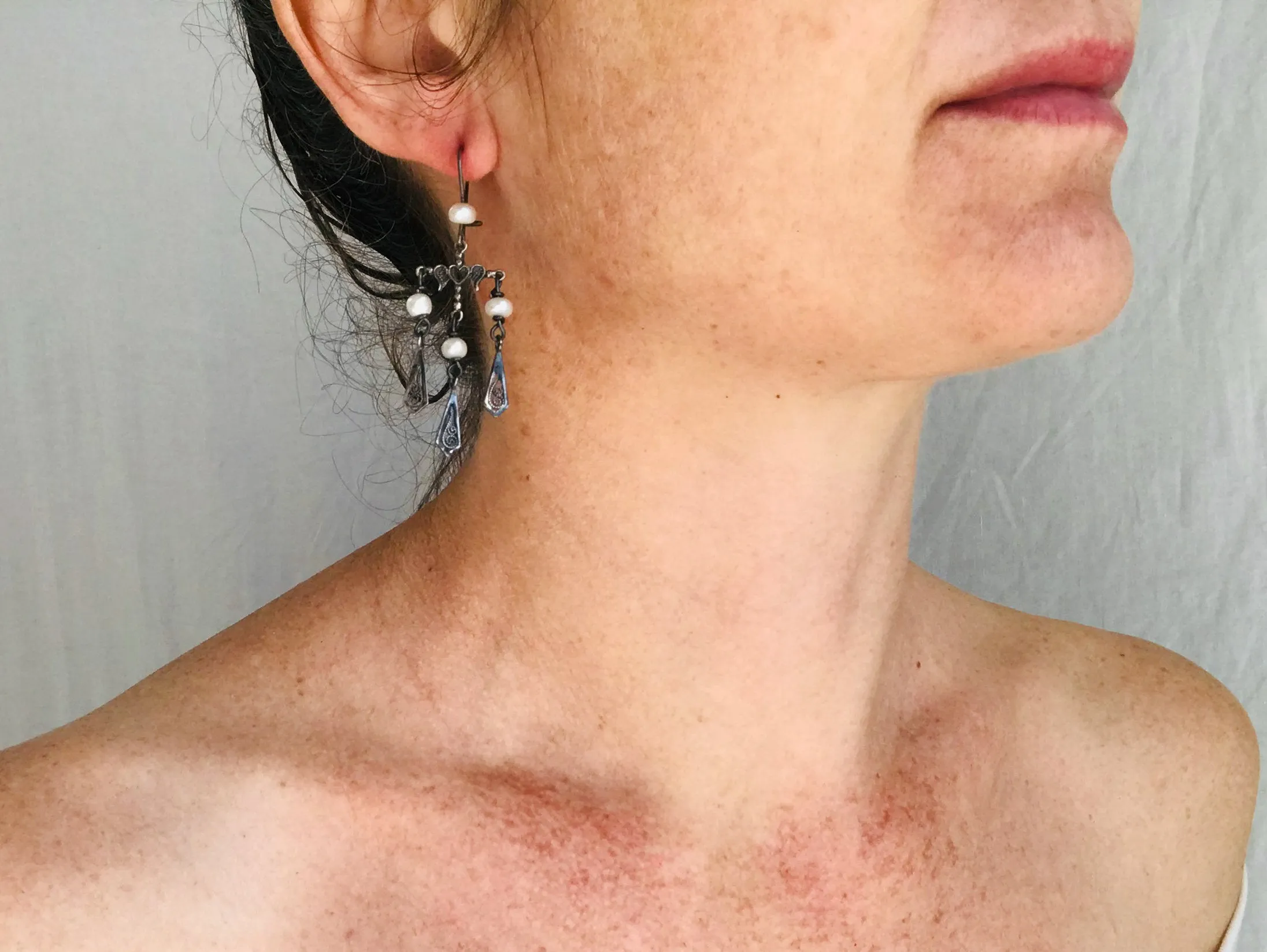 Cruz de Yalalag Earrings. .925 Silver & Pearl. Mexico. Frida Kahlo