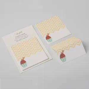 Cupcakes Collection <br> Foldover Place Cards <br> <span style="font-size: 10px;">Set of 12</span>