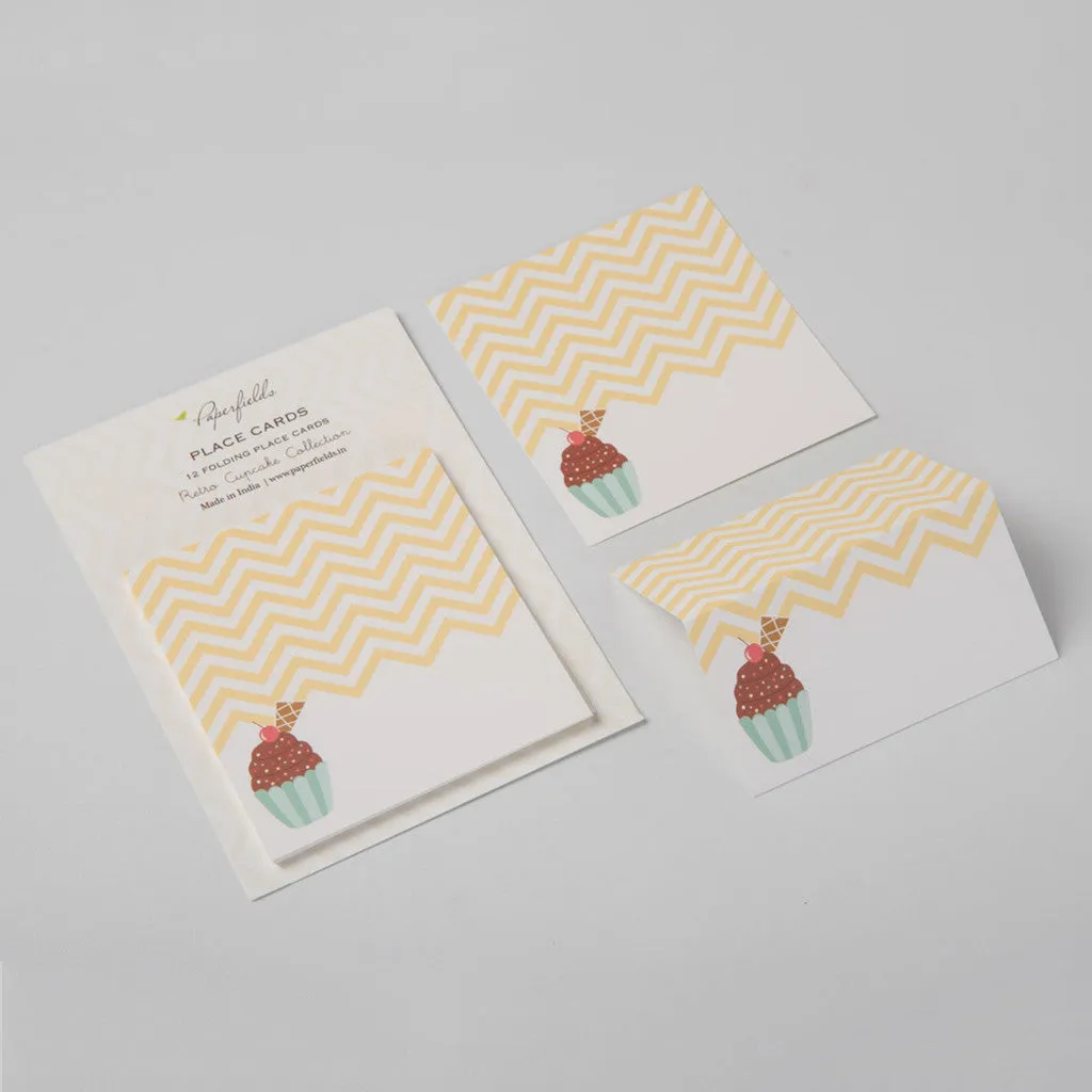 Cupcakes Collection <br> Foldover Place Cards <br> <span style="font-size: 10px;">Set of 12</span>