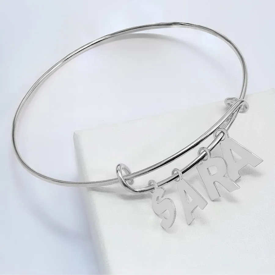 Custom Letter Charm Bracelet