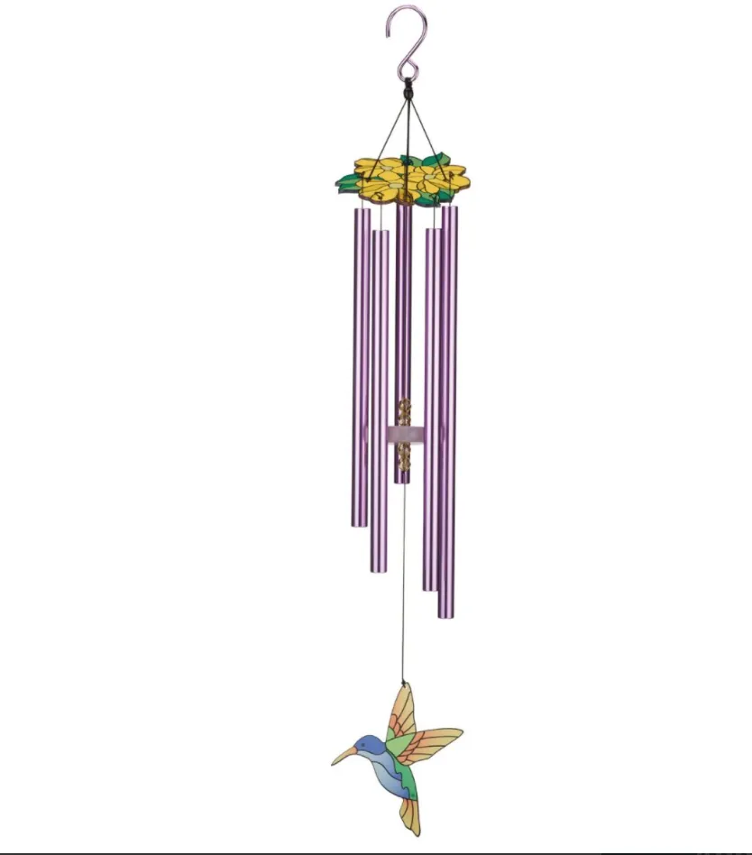 Floral Humming Bird Chime 32"