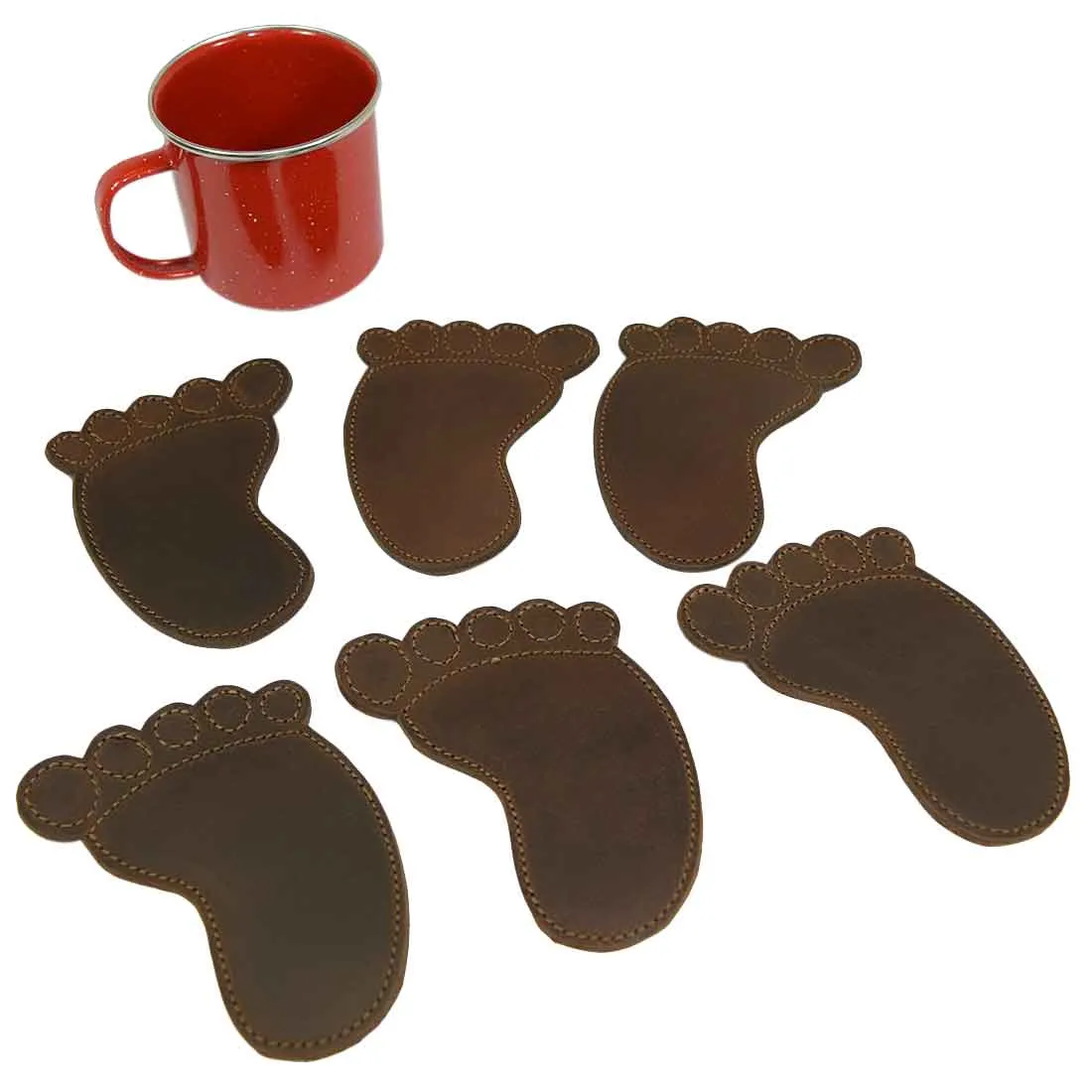 Footprint Path Hunter Coaster Set (6-Pack)