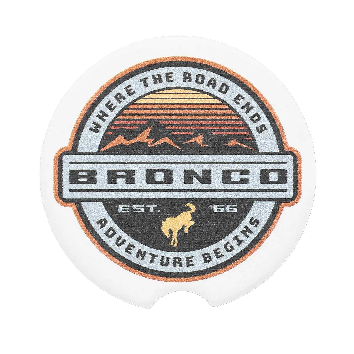 Ford Bronco Roads End Car Coaster Set of 2