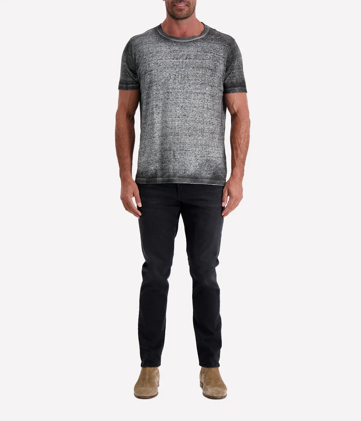 Hand Painted Round Neck Pullover in Husky