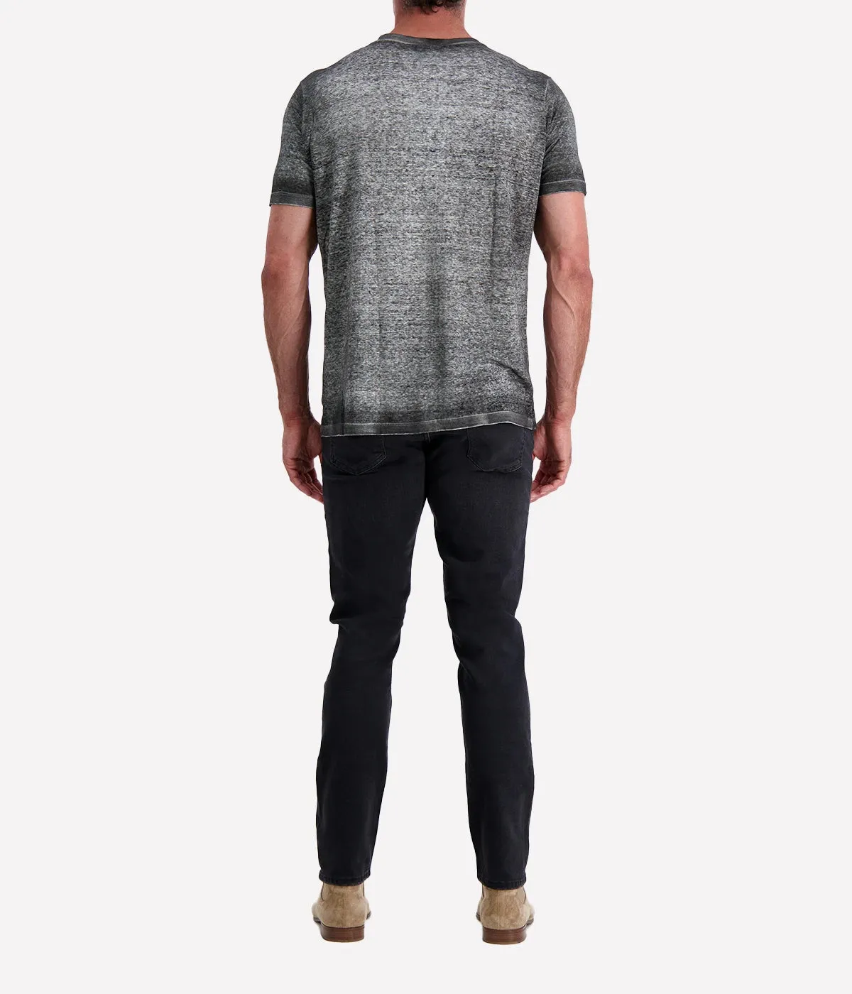 Hand Painted Round Neck Pullover in Husky