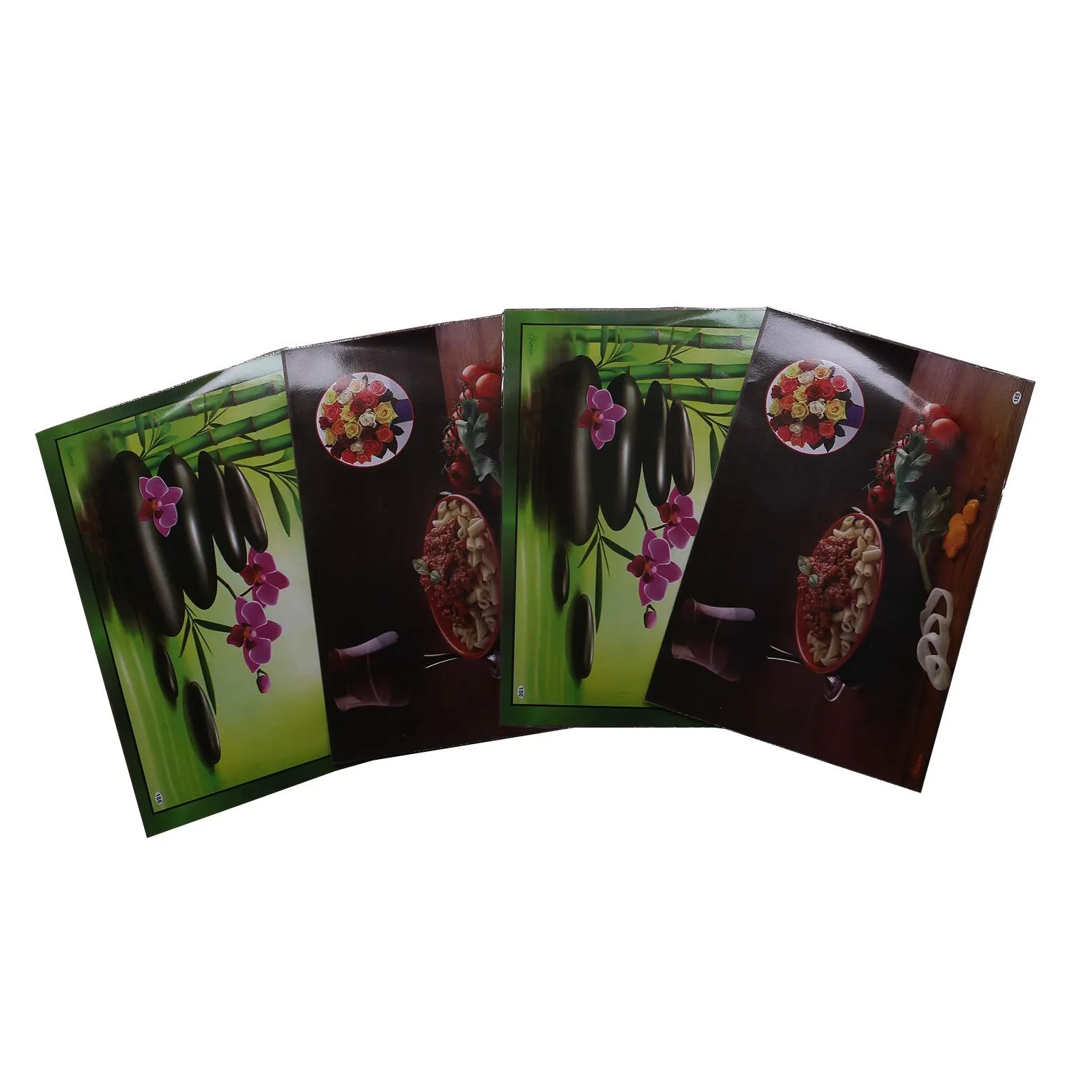 Kuber Industries PVC 6 Pieces Reversible Dining Table Placemat Set (Multi) -CTKTC029104
