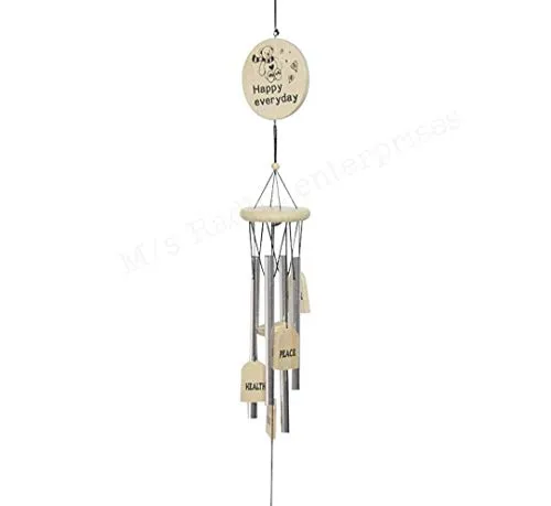 Laurant Wood Metal Wind Chime (Multicolour, 35 Inch)