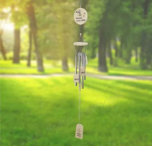 Laurant Wood Metal Wind Chime (Multicolour, 35 Inch)