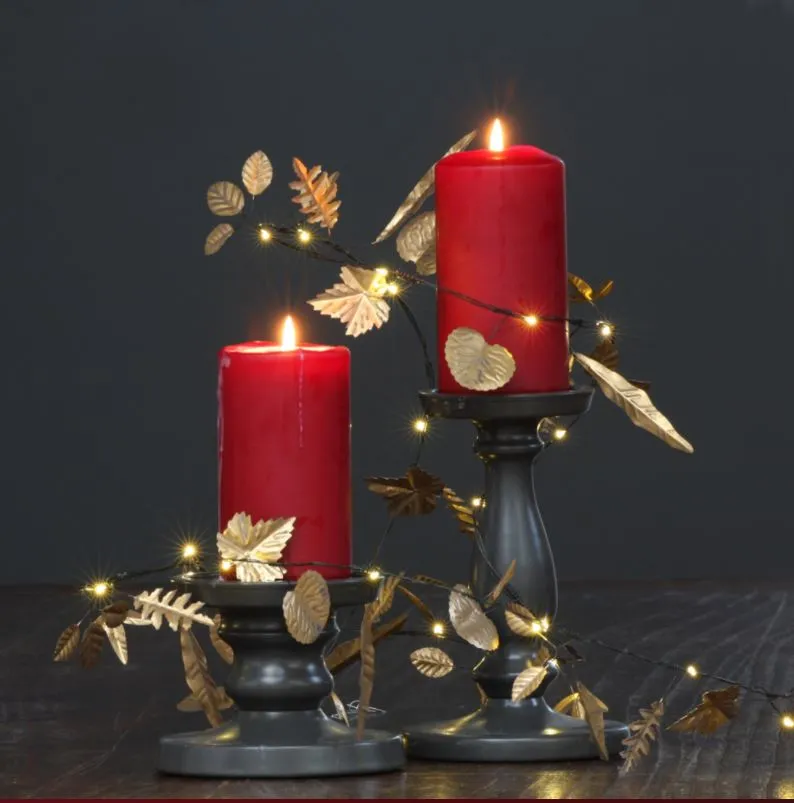 Leaves Garland Fairy Lights - Gold