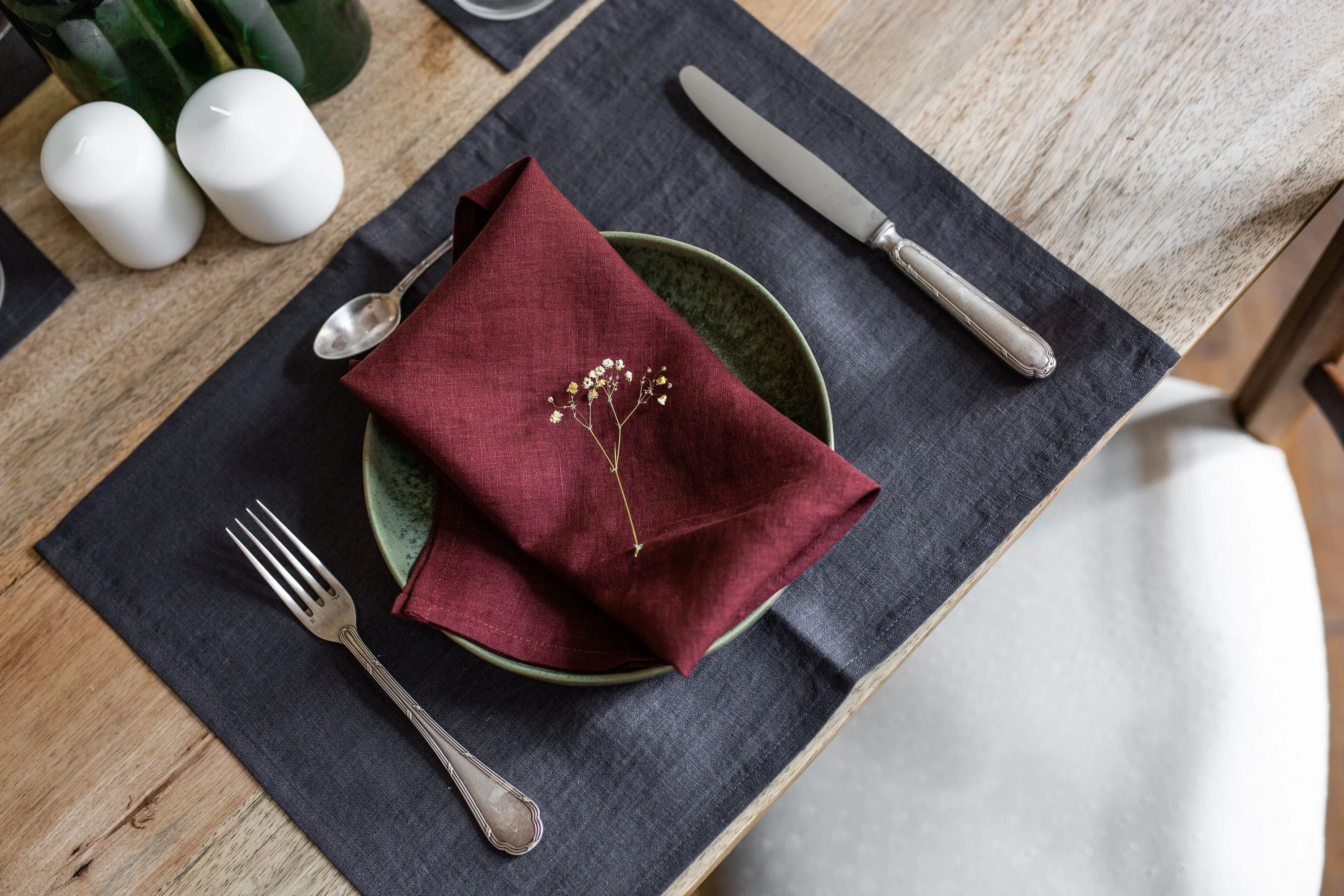 Linen placemats set of 2 by AmourLinen