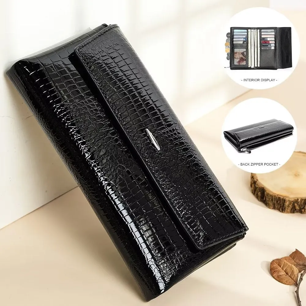 Luxury CrocLeather Long Wallets