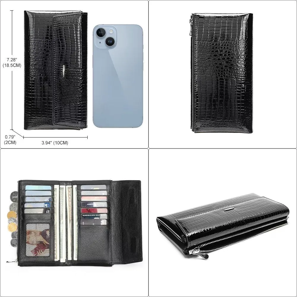 Luxury CrocLeather Long Wallets
