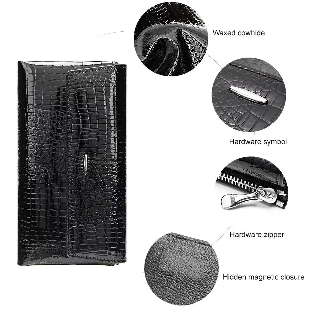 Luxury CrocLeather Long Wallets