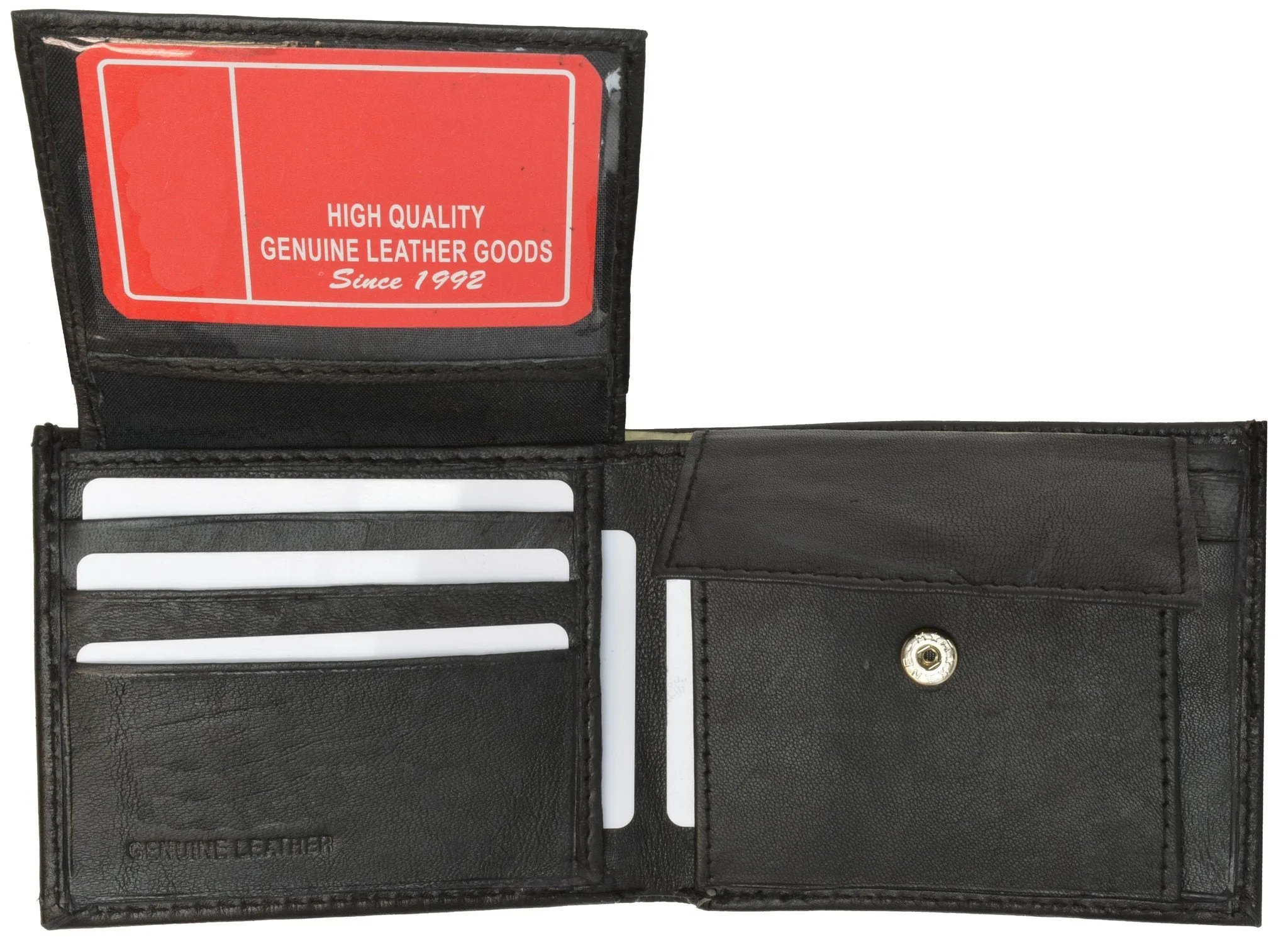 Men's Genuine Leather Bi-fold Wallet