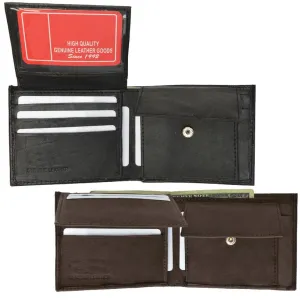 Men's Genuine Leather Bi-fold Wallet
