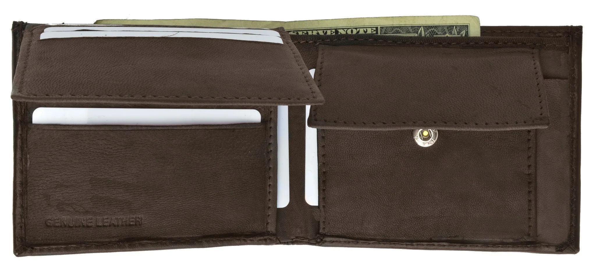 Men's Genuine Leather Bi-fold Wallet