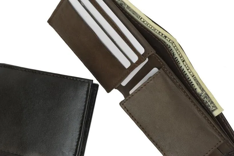 Men's Genuine Leather Bi-fold Wallet